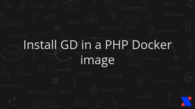 Install GD in a PHP Docker image