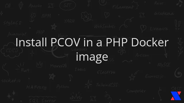 Install PCOV in a PHP Docker image