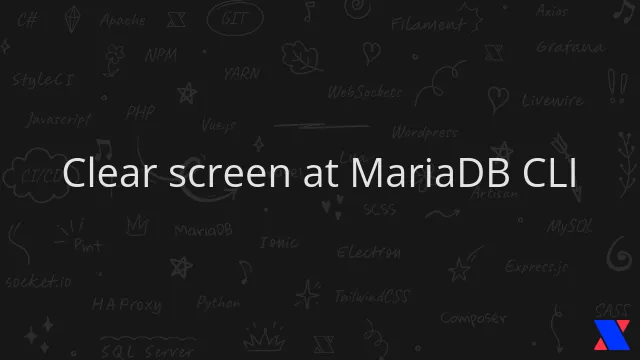 Clear screen at MariaDB CLI