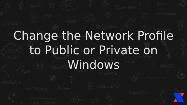 Change the Network Profile to Public or Private on Windows